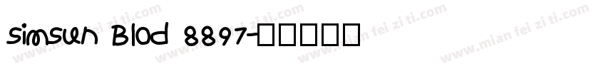 simsun Blod 8897字体转换